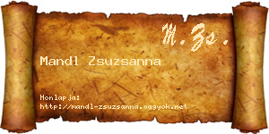 Mandl Zsuzsanna névjegykártya